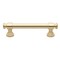 Gliderite Hardware 3-3/4 in. Center to Center Champagne Gold Classic Euro Bar Pull - 4361-96-CHPG 4361-96-CHPG-1 - alternate 1